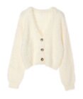 Green Parks ・Ｐｅｔｉｔ　Ｆｌｅｕｒ　シャギーニットカーディガン