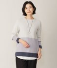 J.PRESS LADIES L 【洗える】CLEAR COTTON BLEND カラーブロック ニット