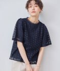 組曲 L フラワーレース半袖ブラウス