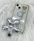 WEGO メタリックフラワークッションキーホルダー