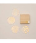 PRESENTERS ROOM toumei / 箔coaster 木箱入り4枚セット は