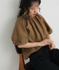 CRAFT STANDARD BOUTIQUE ストライプジャカードパフスリーブブラウス