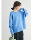 Green Parks ｆｕｗａっとメランジ袖リブ長めニットプルオーバー