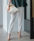 23区 【洗える】リネンレーヨンストレッチ テーパードパンツ