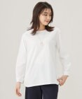 J.PRESS LADIES L プレーティング シャツテール ロングスリーブ Tシャツ