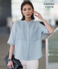 ICB 【WEB限定カラーあり】 FluidBackSatin バンドカラーシャツ