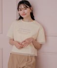 ANY SIS S 【洗える】シアーチュールロゴ Tシャツ