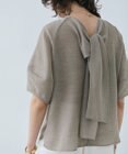 BEIGE， LIATRIS / バックリボン ハーフスリーブブラウス
