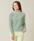 23区GOLF 【WOMEN】リングヤーン ボーダーモックネックシャツ