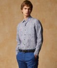 JOSEPH ABBOUD 【キングサイズ・麻100％・軽い・涼しい】 モイスチャーリネンペイズリー シャツ