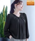 Tiaclasse 【スマート裏起毛】 ボウタイ風ブラウス