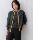 23区 L 【洗える】サステナブルウール バイカラー カーディガン