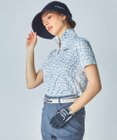 FILA GOLF／marie claire 【marie claire SPORT】 ハートデザイン柄ハーフジップ半袖シャツ
