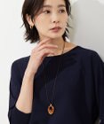J.PRESS LADIES マーブルトップ レザー ネックレス