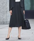 自由区 S 【きれいめの定番・セットアップ対応・セレモニー・通勤】トリアセダブルクロスフレア スカート