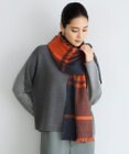 自由区 バイカラーチェック ストール