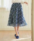 Feroux 楊柳チェックフレア スカート