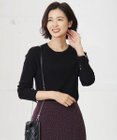 J.PRESS LADIES L 針抜きフライス クルーネック リブ カットソー