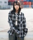 WEGO 【ユニセックス着用ITEM】オンブレチェックシャツジャケット