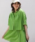 Green Parks Ｉ　ＳＥＴ２点　ギャザーシャツ＋布帛インナー