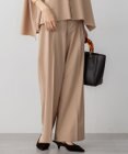 23区 S 【洗える】TWマットクロス タック ワイド パンツ