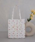 Maison de FLEUR フラワーリボンプリントスクエアトートバッグ