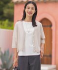 J.PRESS LADIES L 【洗える】シアーライトニット Vネック カーディガン