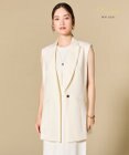 BEIGE， CAROLE / リネンライクノースリーブジレジャケット