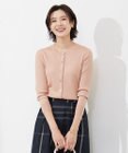 J.PRESS LADIES 【洗える・イージーケア】 SYNTHETIC BASIC ワイドリブ クルーネック カーディガン