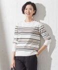 J.PRESS LADIES L 【洗える】RAYON STRETCH BORDER ボートネック ニット