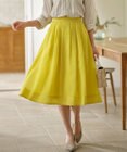 組曲 L 【洗える・シワになりにくい】カラーボイル シアーフレアスカート