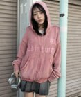 WEGO 【ユニセックス着用ITEM】ブリーチニットグラフィックZIPパーカー