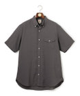 J.PRESS MEN 【KING SIZE】【遮熱 / 高通気性】ハケメパッチフラップ 半袖シャツ / B.D.