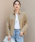 自由区 S 【着まわし万能】ドビーオックスストレッチシャツ アウター