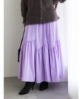 Te chichi マットタフタバイヤスティアードスカート