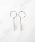 TOCCA 【WEB限定】FRILL PEARL SWING PIERCED EARRINGS K10ゴールド 淡水パールピアス
