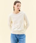 BEIGE， 【ご好評により新色追加！洗える】WILLOW / アシンメトリーレースクルーネックニット