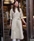 23区 S 【洗える】プレーンストレッチタフタ シャツ ワンピース