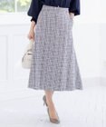 Tiaclasse 【洗える】大人華やかなツイードフレアスカート