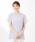 ANY SIS L 【洗える】ジョーゼットプリーツコンビ ブラウス