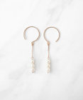 TOCCA 【WEB限定】FRILL PEARL SWING PIERCED EARRINGS K10ゴールド 淡水パールピアス
