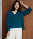 23区 【洗える】ウールミドルゲージ Vネック ニット