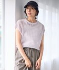 ANY フレンチスリーブメッシュニット