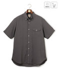 J.PRESS MEN 【KING SIZE】【遮熱 / 高通気性】ハケメパッチフラップ 半袖シャツ / B.D.