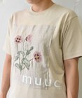 muuc 〈コットン100% 透けにくい厚みの6.2オンス〉ポピー花刺繍の Tシャツ