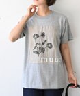 muuc 〈コットン100% 透けにくい厚みの6.2オンス〉ポピー花刺繍の Tシャツ