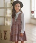 組曲 KIDS 【110-140cm】Chocolat de check ジャンパースカート