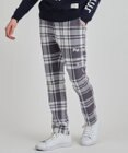 PW CIRCULUS 【MEN】チェック柄 スエードライクテーパードパンツ