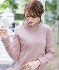 Tiaclasse L 【洗える】もっちり柔らかいリブタートルプルオーバーニット