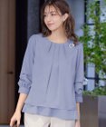 Tiaclasse 【新色追加・洗える】つまみタック袖レイヤードブラウス